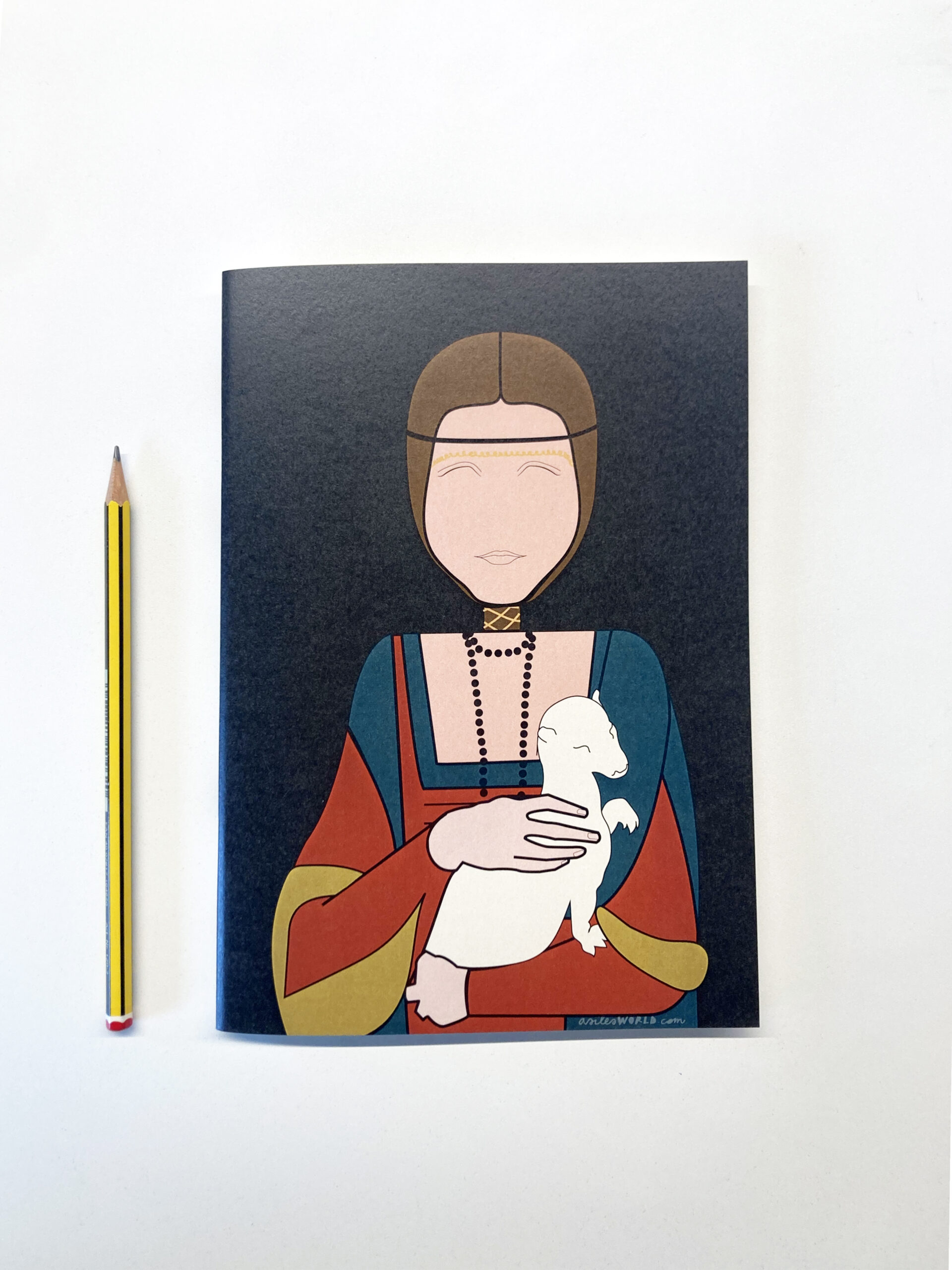 QUADERNETTO A5 DAMA CON ERMELLINO